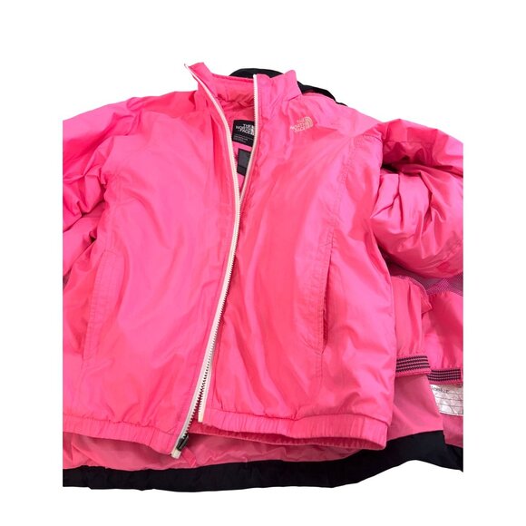North Face Girls’ Winter Jacket XL 18  Black Pink White Hooded 2 in 1 Insulated - Picture 4 of 15